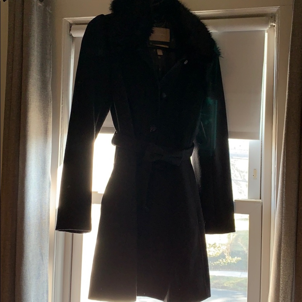 Black wool coat